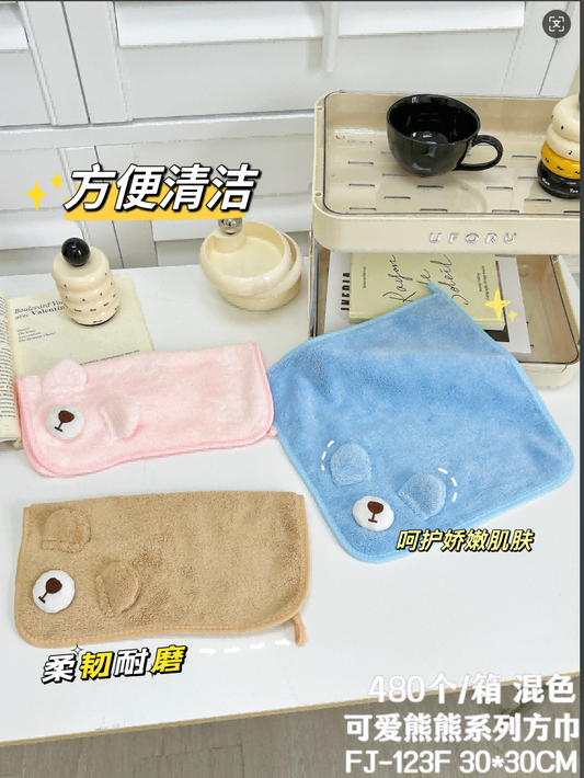 FJ-123F Cute Bear Series Square Scarves