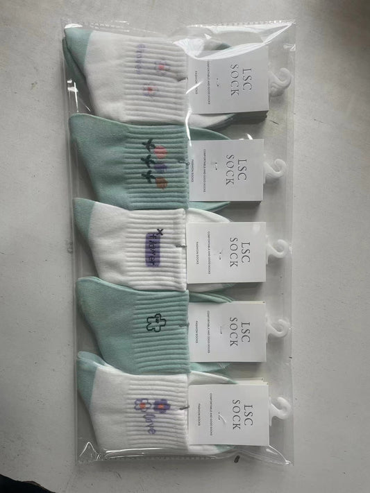 Women's high color cotton socks