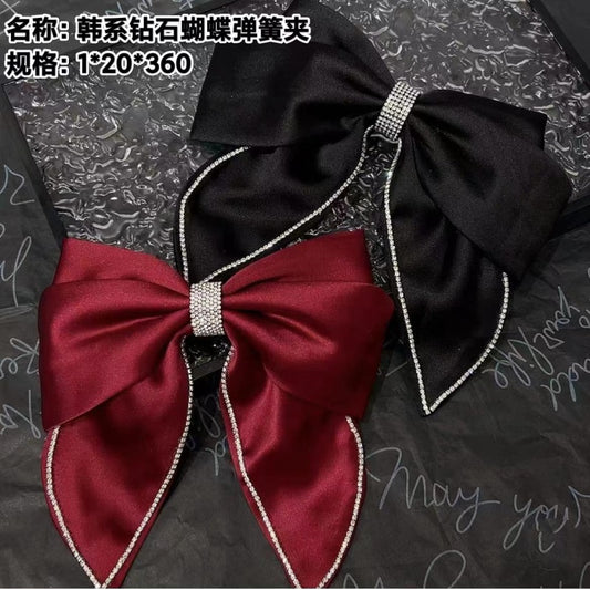 Korean diamond butterfly spring clip