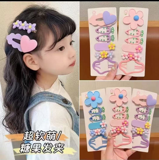 6-piece flower set clip