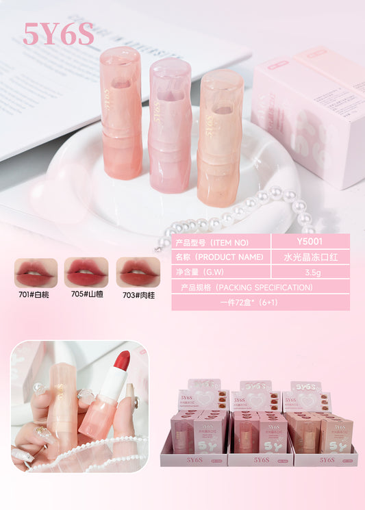Y5001—705# 6-piece Display Box Hydrogel Crystal Lipstick