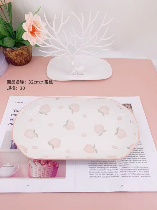 32cm peach fish plate