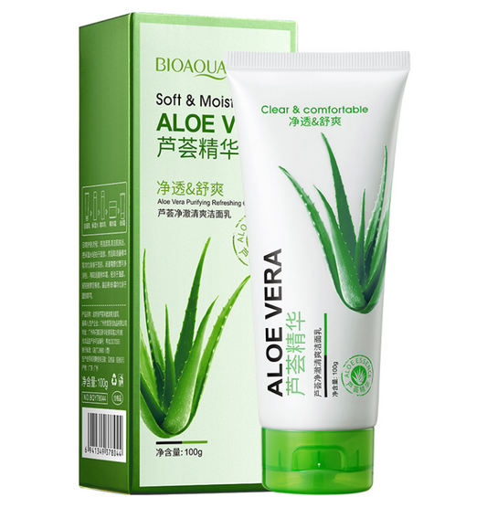 BoQuanYa Aloe Purifying and Refreshing Facial Cleanser (New) 100g
