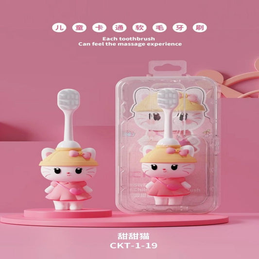 CKT-1-19 Sweet Cat Children's Soft Bristle Toothbrush