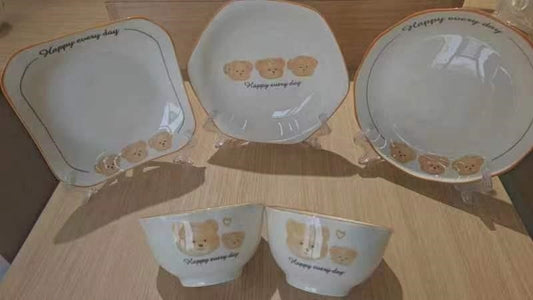 8 lotus bowl-cute bear