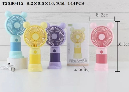 DD8167A Mickey Mouse mobile phone stand with three - gear charging fan