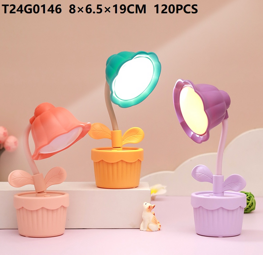 FY5503 Flower Pot 2-Gear Table Lamp, 3 Colors/300 mAh