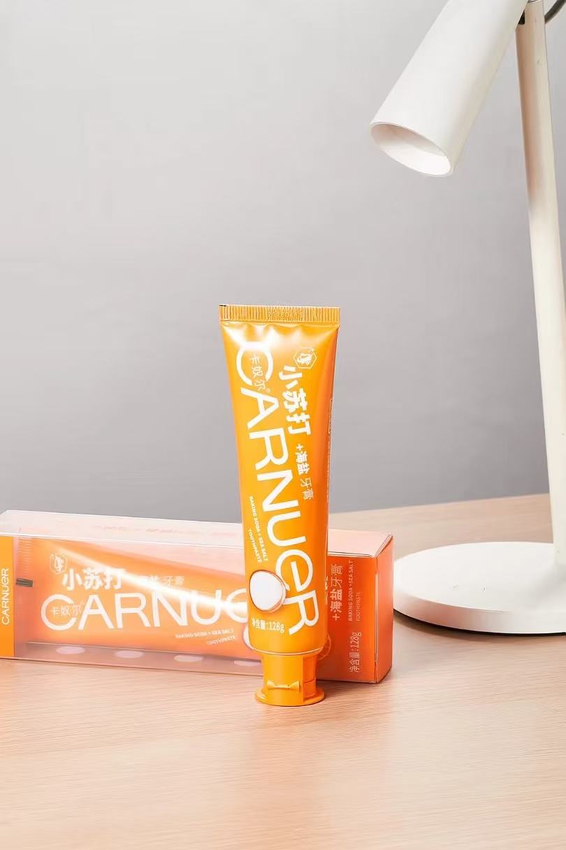 Kanuer Baking Soda + Sea Salt Toothpaste 128g (Orange Flavor)