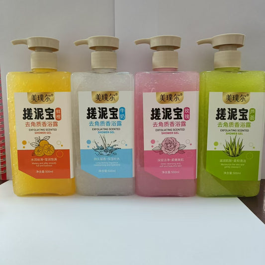 Meipur Exfoliating Fragrant Shower Gel, Green, 500ml
