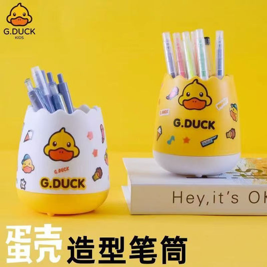 Little yellow duck 813 egg-shaped pen holder