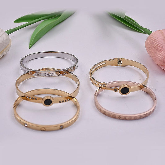 Stainless steel mixed style bracelets