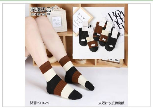 women's double-pin socks