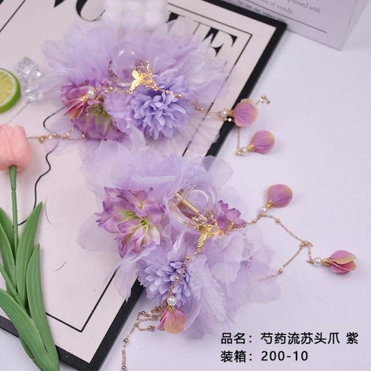 Peony Tassel Head Claw-Purple 