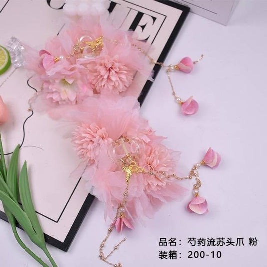 Peony Tassel Head Claw - Pink 