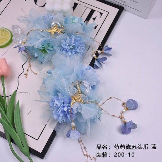 Peony Tassel Head Claw - Blue 