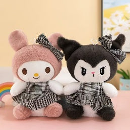 Plush black-checked Kuromi