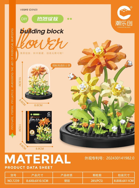 7239 Warmly Blooming - Building Blocks with Dust Cover