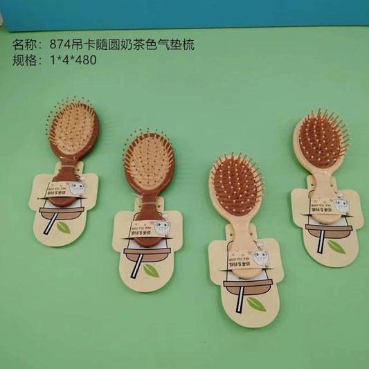 874 elevator with round milk tea color air cushion comb