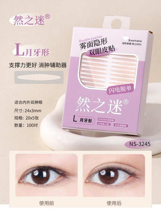 NS-3245 Ranzhi Mist Invisible Double Eyelid Sticker (L Crescent Shape, 100 Uses)