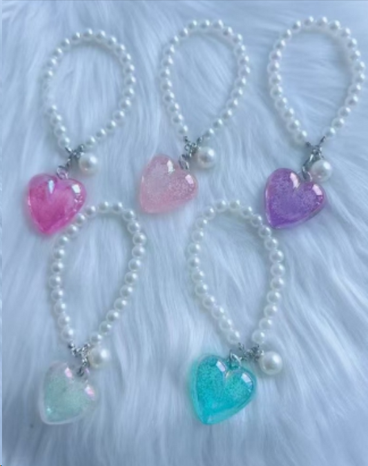 Hanging pearl acrylic love