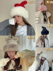 Imitation cashmere rabbit hat