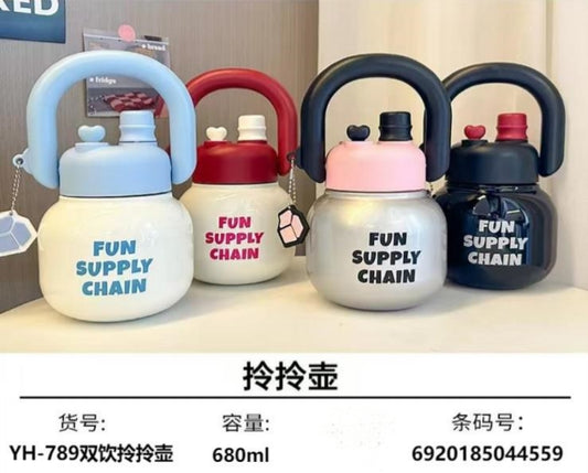 YH-789 double drink carry pot thermos cup