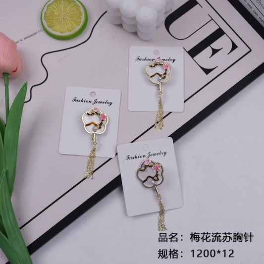 Plum Blossom Fringe Brooch