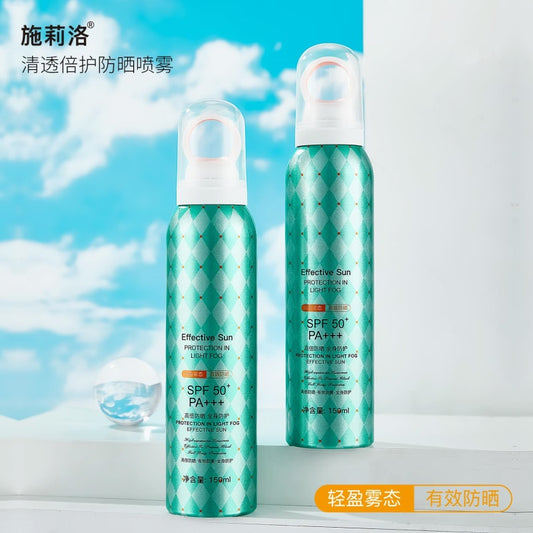 Clear and double protection sunscreen spray