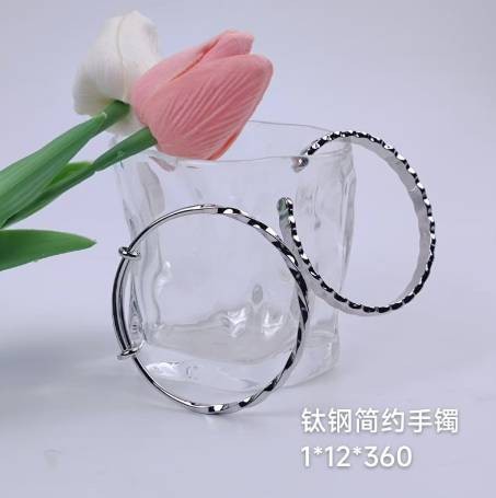 Titanium steel simple bracelet