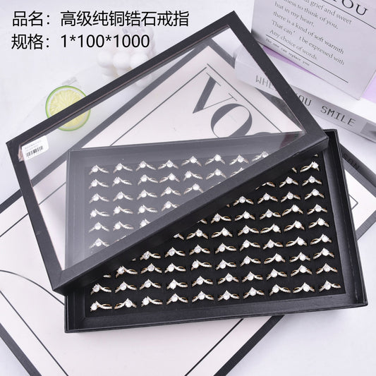 High grade pure copper zircon ring