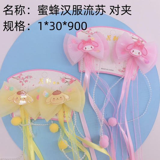 Bee Hanfu Tassel Hair Clip Pair