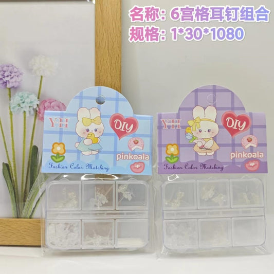 6-piece earring set in a six-cell grid