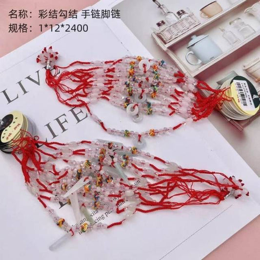 Colorful knot - linked bracelets and anklets