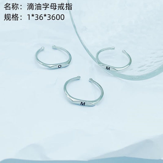 Dripping oil letter ring