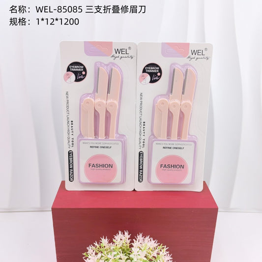 WEL-85085 Three-piece Folding Eyebrow Trimmer