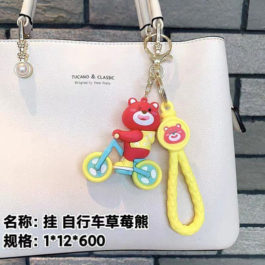 Hang a bicycle strawberry bear