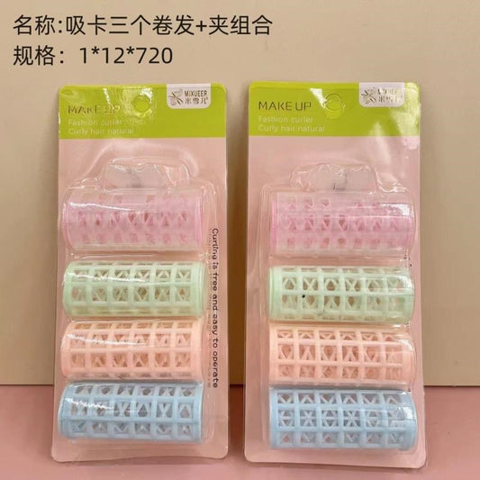 Absorb three curly hair cards + clip combination