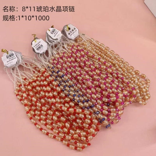 8*11 Amber Crystal Necklace
