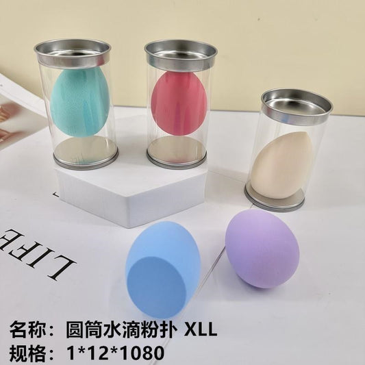 Cylindrical water-drop shaped powder puff