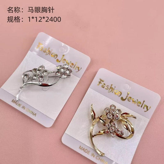 Oval-shaped brooch