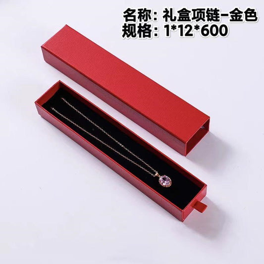 Gift Box Necklace - Gold