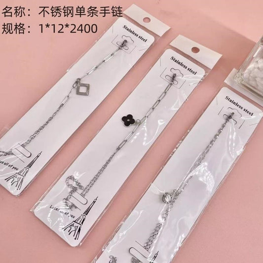 Stainless steel single-strand bracelet