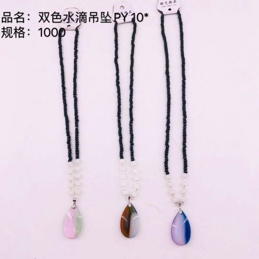 Two - color Drop - shaped Necklace