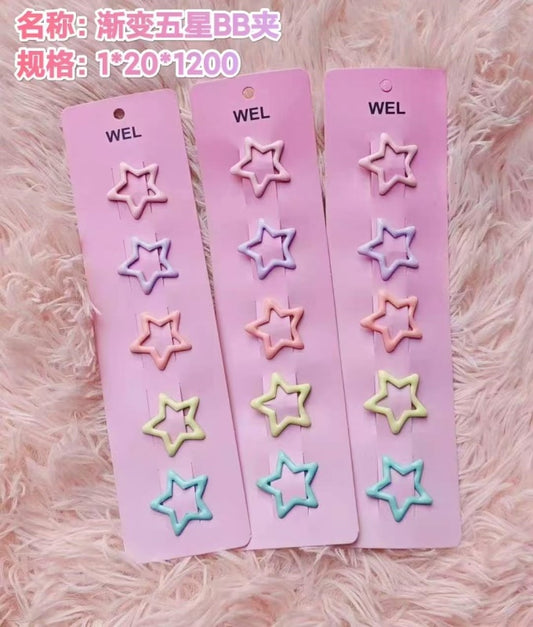 Gradient five - star BB clip